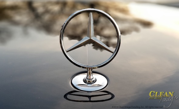 Mercedes logo on black 5 series.