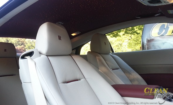 Interior of Rolls Royce roof lights.